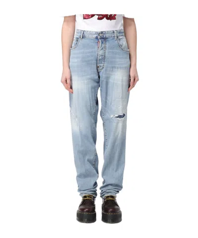 Dsquared2 642 Tapered-leg Jeans In Blue