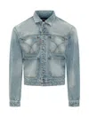 Dsquared2 Diagonal-wash Pockets Jacket In Blue