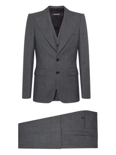 Dsquared2 70s Single-breasted Suit In Black