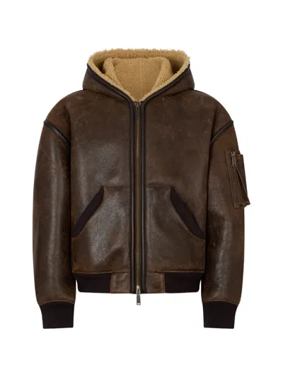 Dsquared2 80's Bomber Jacket In Brown