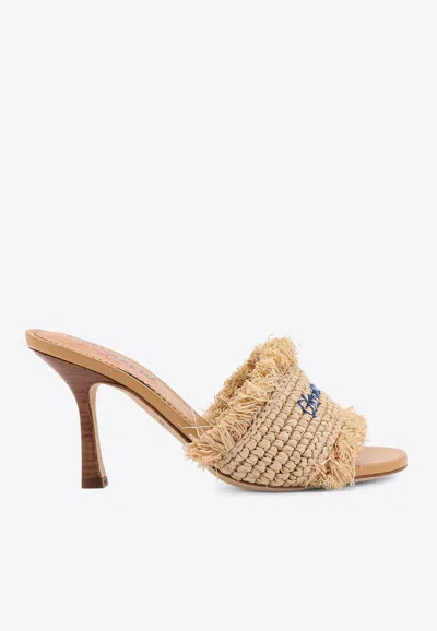 Dsquared2 80 Frayed Raffia Sandals