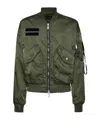 Dsquared2 80s Military Garment Dyed Bomber In Green
