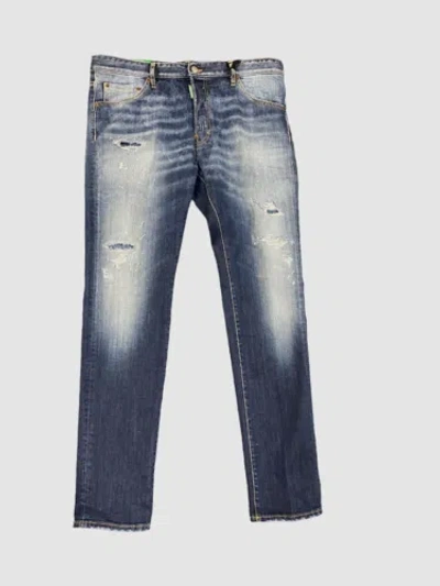 Pre-owned Dsquared2 $820  Men's Blue Distressed Cool Guy Jeans Pants Size It 54/us 44