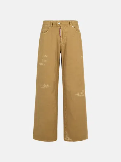 Dsquared2 '9 To 5' Beige Cotton Pants