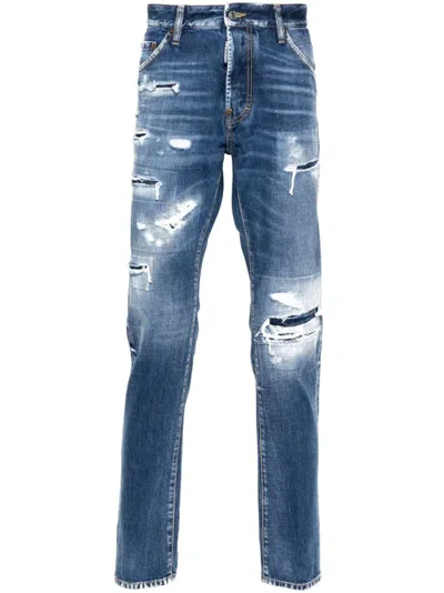 Dsquared2 Cool Guy Distressed Jeans In Blue