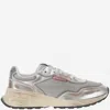 Dsquared2 Sprinter Laminated Leather And Used Mesh Sneakers