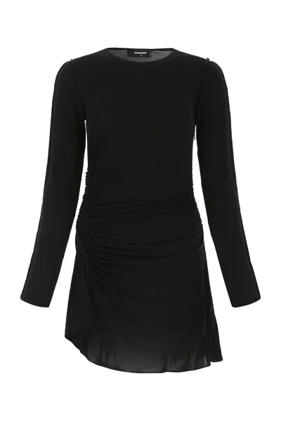 DSQUARED2 BLACK CREPE MINI DRESS