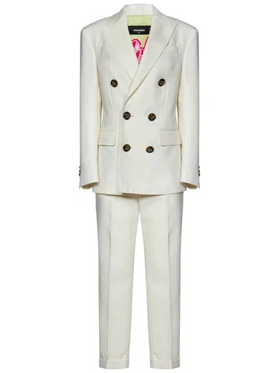 Dsquared2 Boston Blazer And Suits In White