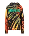 Dsquared2 Tie&dyed Jamaica Cool Hoodie In Black