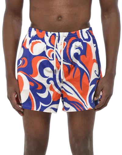 DSQUARED2 DSQUARED2 ABSTRACT PATTERN BOXER SWIM SHORTS