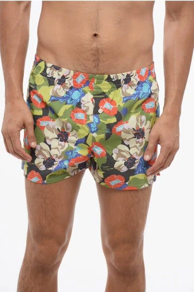 Dsquared2 Abstract Patterned Popeline Boxer With Elastic Waistband