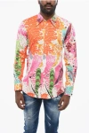 Dsquared2 Abstract Patterned Popeline Shirt In Multi
