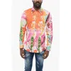 Dsquared2 Abstract Patterned Popeline Shirt In Multi