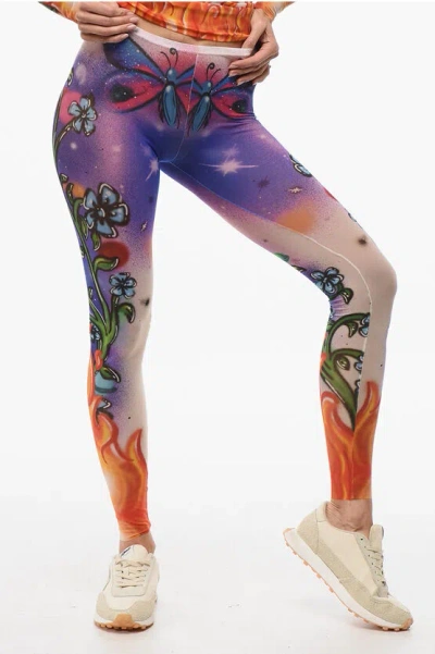 Dsquared2 Abstract-patterned Sheer Leggigns