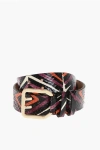Dsquared2 Abstract Patterned Snake Leather Belt 40mm