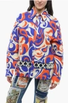 Dsquared2 Abstract Patterned Woodstock Shirt With Open Work Detail