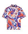 Dsquared2 Short Sleeve Tricolor Printed Shirt In Multi