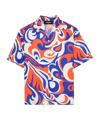 DSQUARED2 DSQUARED2 ABSTRACT PRINT SHORT-SLEEVED SHIRT