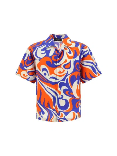 DSQUARED2 ABSTRACT PRINT SHORT-SLEEVED SHIRT