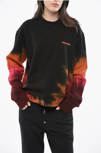 DSQUARED2 Acid Wash Effect COOL Crew-neck Sweatshirt