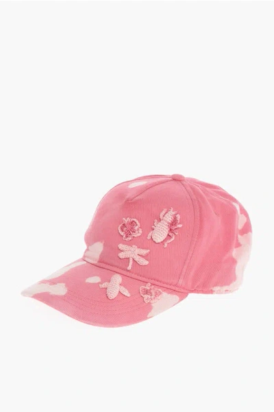Dsquared2 Acid-wash Effect Cotton Gabardine Animal Kingdom Cap