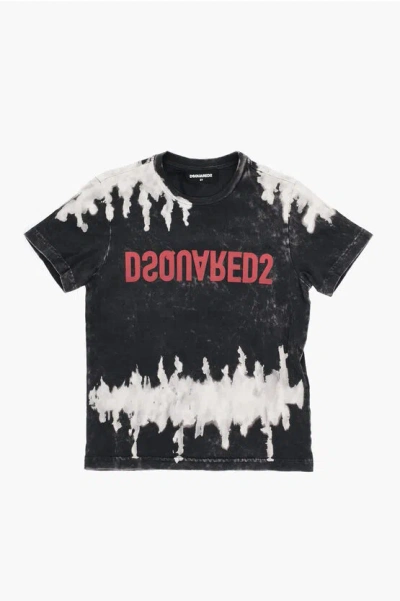 Dsquared2 Acid-wash Effect Relax Crew-neck T-shirt