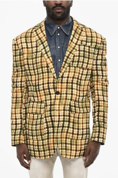 Dsquared2 Man Blazer Military Green Size 40 Cotton In Multi