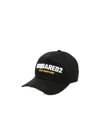 Dsquared2 Distressed Embroidered Baseball Cap In Black
