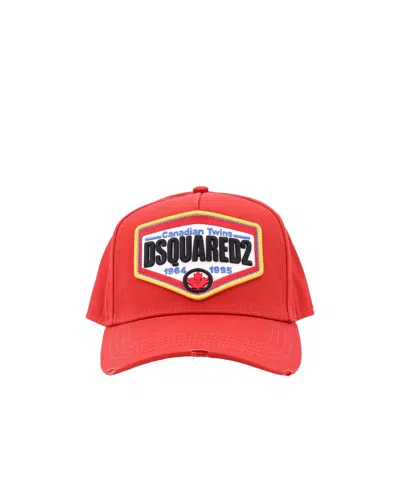 Dsquared2 Adjustable Baseball Cap In Red