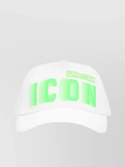 DSQUARED2 ADJUSTABLE LOGO BASEBALL CAP WITH CURVED BRIM