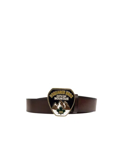 Dsquared2 Adjustable Waist Belt In Pattern