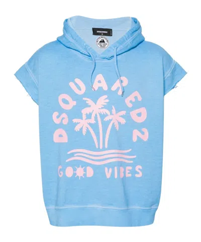 DSQUARED2 DSQUARED2 ADRIANA SHORT-SLEEVED DRAWSTRING HOODIE