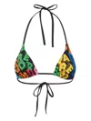 Dsquared2 All-over Logo Bikini Top In Multi
