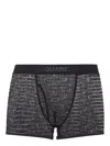 Dsquared2 Logo Print Sheer Nylon Trunk In Black