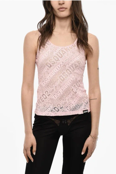 Dsquared2 All-over Logo Perforated Top