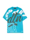 Dsquared2 Kids Letter Printed Drop Shoulder T-shirt In Azure