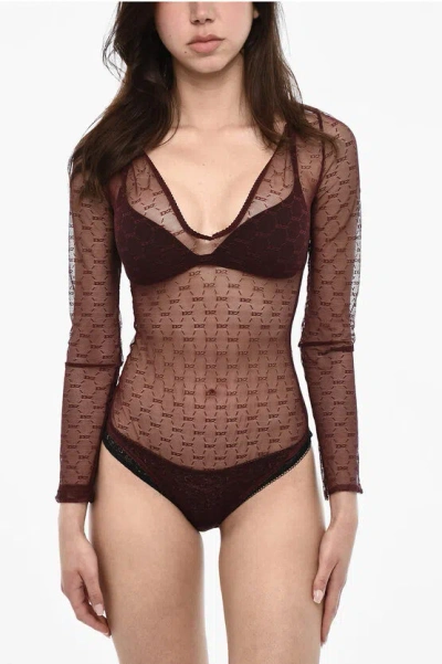 Dsquared2 All-over Monogram Sheer Body