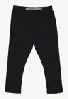 Dsquared2 Leggings All-over Print Elastic Waistband In Black