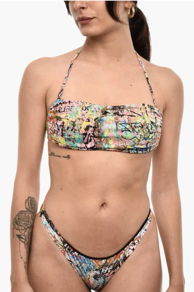 Dsquared2 All-over Printed Bandeau Bikini Top