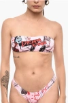 Dsquared2 All-over Printed Bandeau Bikini Top