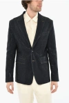 Dsquared2 All-over Rhinestone 2 Buttons Blazer In Black