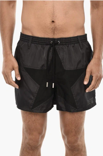 Dsquared2 Allover Logo Print Midi Swimshorts Grösse 48