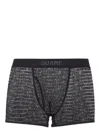 Dsquared2 Logo Print Sheer Nylon Trunk In Black