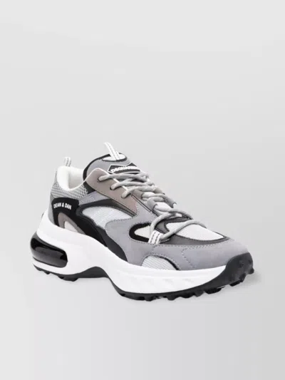 Dsquared2 Gray & Blue Bubble Sneakers In Denim/grey/black