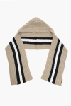Dsquared2 Alpaca Blend Scarf With Hood In Multi