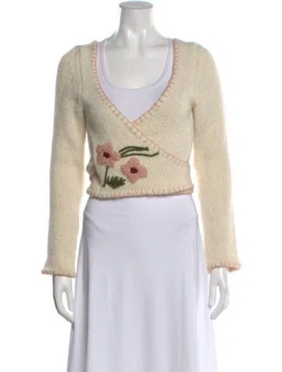 Pre-owned Dsquared2 Alpaca Printed Sweater In Neutral