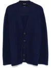 Dsquared2 Alpaca Wool Cardigan In 蓝色
