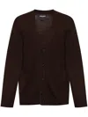 Dsquared2 Alpaca Wool Cardigan In Brown