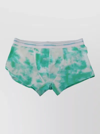 Dsquared2 Ancient Coin Print Silk Swim Shorts In Blue