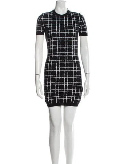 Pre-owned Dsquared2 Angora Mini Dress In Black